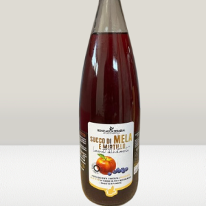 Succo di mela e mirtillo da agricoltura biologica - bottiglia 1 litro